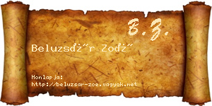 Beluzsár Zoé névjegykártya